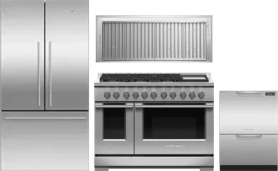 4 Piece Package Includes Refrigerator, Range, Hood And Dishwasher